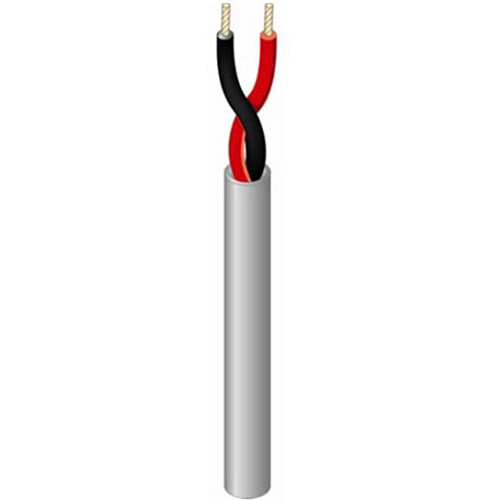 West Penn Plenum-Rated 25224B 18 AWG 2-Conductor Stranded Unshielded Cable (1000' Gray)
