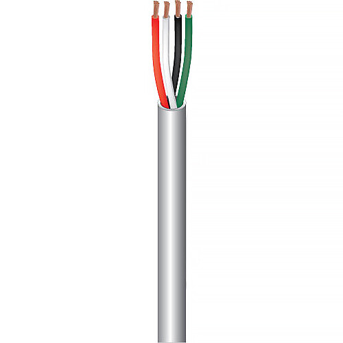 West Penn Plenum-Rated 25241B 22 AWG 4-Conductor Unshielded Cable (1000' Gray)