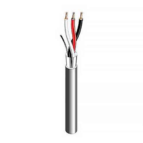 West Penn 25303B 3C 18G Stranded Shielded Plenum Communication Cable (1000' Gray)