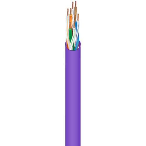 West Penn Plenum-Rated 254246 23 AWG 4-Pair Cat 6 Unshielded Cable (1000' Violet)