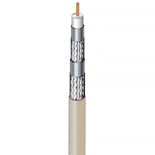 West Penn Plenum-Rated 14 AWG 1-Conductor RG11/U BC Type CATV Quad-Shield Cable (1000')