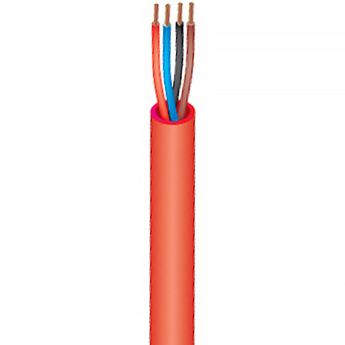 West Penn Plenum-Rated 60700B 14 AWG 4-Conductor Unshielded Fire Alarm Signaling Cable (1000' Red)