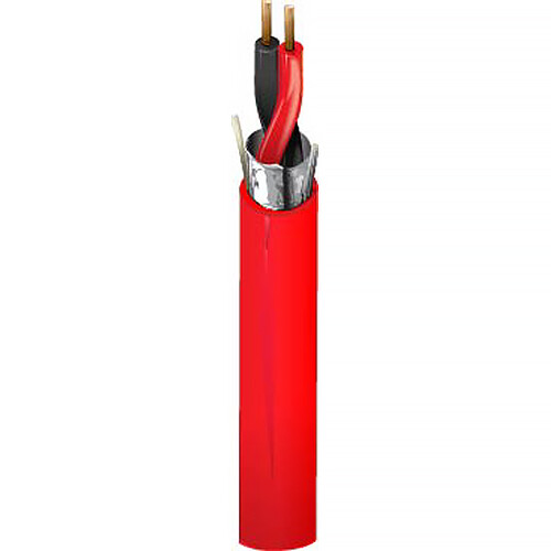 West Penn 1-Pair 14-Gauge Solid Shielded Plenum Bare-Wire Cable (1000' Red)