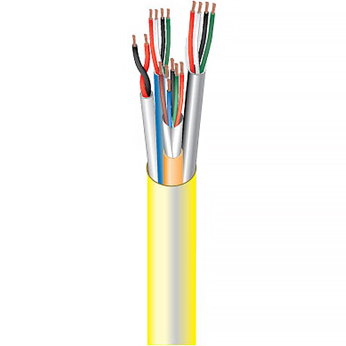 West Penn Plenum-Rated AC251822B Access Control Cable (Yellow 500')