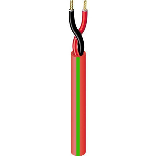 West Penn Single-Pair Unshielded Fire Alarm Cable (1000' Red/Green Stripe)