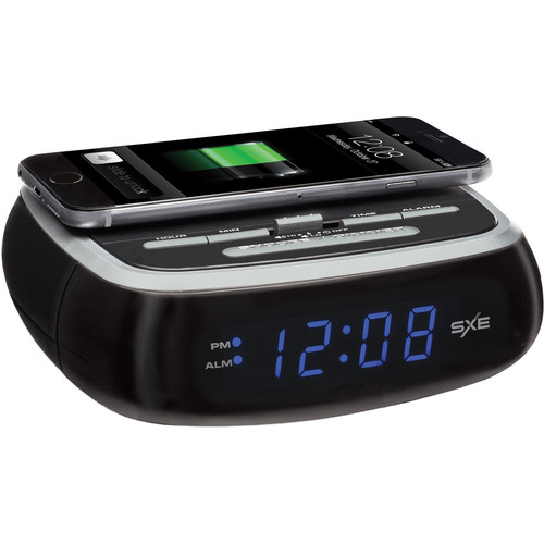 SXE Electronics Wireless Charging Digital Alarm Clock SXE87001