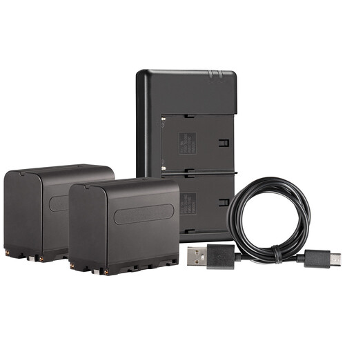 Westcott NP-F970 Dual Battery Pack with Charger (7.4V 6600mAh)