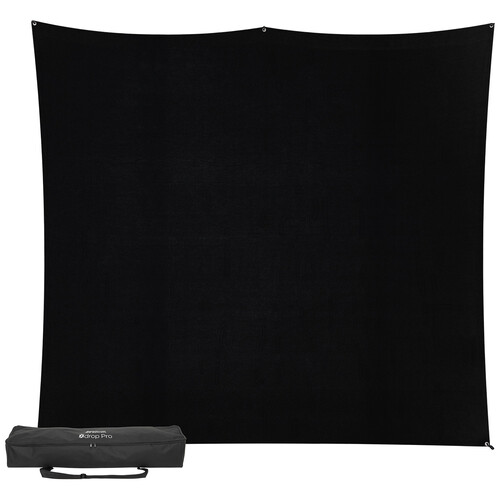 Westcott X-Drop Pro Fabric Backdrop Kit (Rich Black 8 x 8')