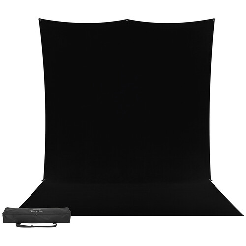 Westcott X-Drop Pro Fabric Backdrop Sweep Kit (Rich Black 8 x 13')