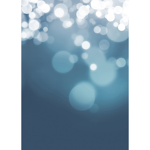Westcott X-Drop Canvas Backdrop with Grommets (Blue Gradient Bokeh 5 x 7')
