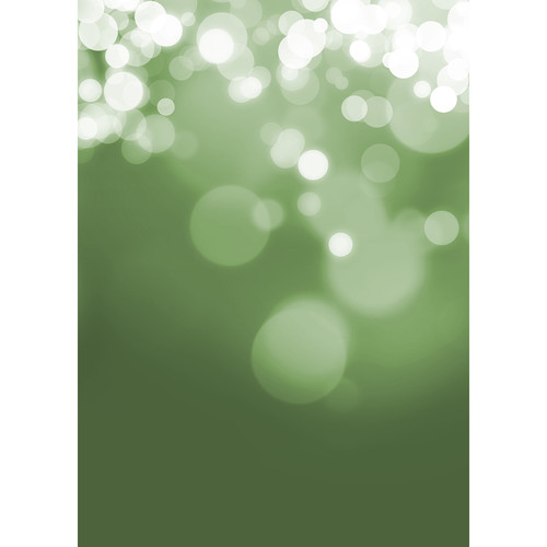 Westcott X-Drop Canvas Backdrop with Grommets (Green Gradient Bokeh 5 x 7')