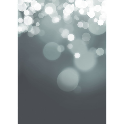 Westcott X-Drop Canvas Backdrop with Grommets (Gray Gradient Bokeh 5 x 7')
