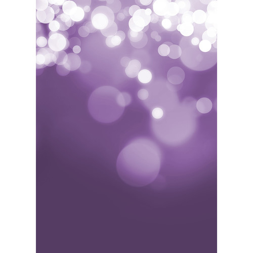 Westcott X-Drop Canvas Backdrop with Grommets (Purple Gradient Bokeh 5 x 7')