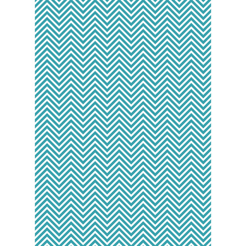 Westcott Classic Chevron Art Canvas Backdrop with Grommets (5 x 7' Bold Turquoise)