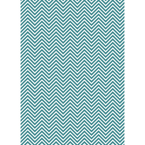 Westcott Classic Chevron Art Canvas Backdrop with Grommets (5 x 7' Rich Turquoise)