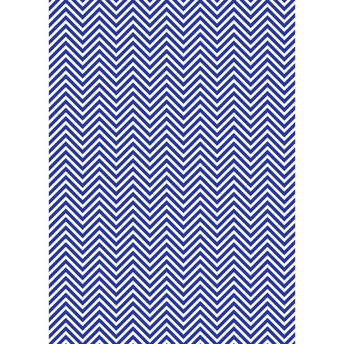 Westcott Classic Chevron Art Canvas Backdrop with Grommets (5 x 7' Rich Blue)