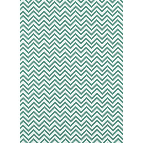 Westcott Narrow Chevron Art Canvas Backdrop with Grommets (5 x 7' Turquoise)