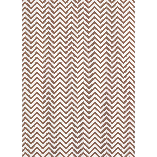 Westcott Narrow Chevron Art Canvas Backdrop with Grommets (5 x 7' Brown)