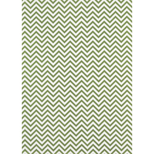 Westcott Narrow Chevron Art Canvas Backdrop with Grommets (5 x 7' Green)