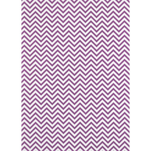Westcott Narrow Chevron Art Canvas Backdrop with Grommets (5 x 7' Plum)