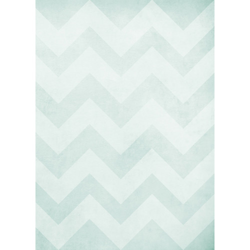 Westcott Washed Chevron Art Canvas Backdrop with Grommets (5 x 7' Light Turquoise)