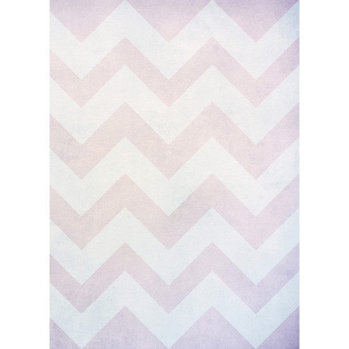 Westcott Washed Chevron Art Canvas Backdrop with Grommets (5 x 7' Light Orchid)