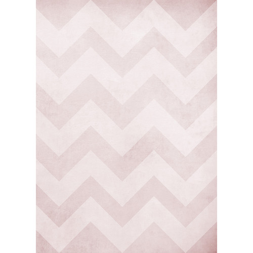 Westcott Washed Chevron Art Canvas Backdrop with Grommets (5 x 7' Light Red)