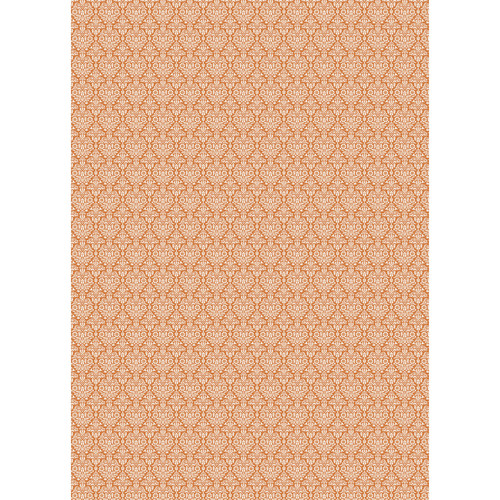 Westcott Classic Damask Art Canvas Backdrop with Grommet Attachment (5 x 7' Orange)