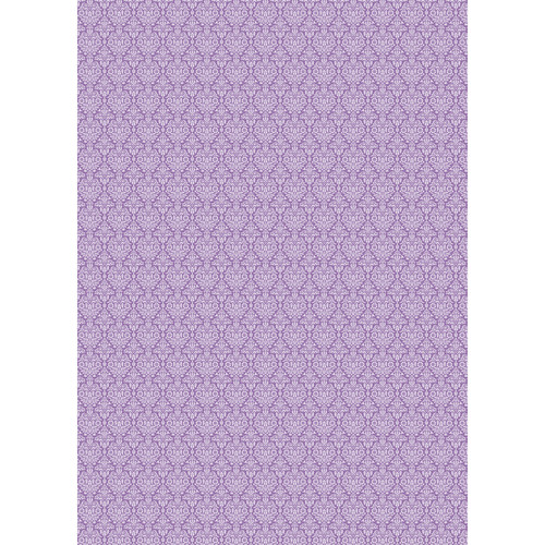Westcott Classic Damask Art Canvas Backdrop with Grommet Attachment (5 x 7' Purple)