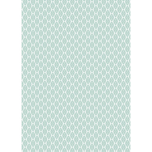 Westcott Modern Damask Art Canvas Backdrop with Grommets (5 x 7' Light Tuquoise)