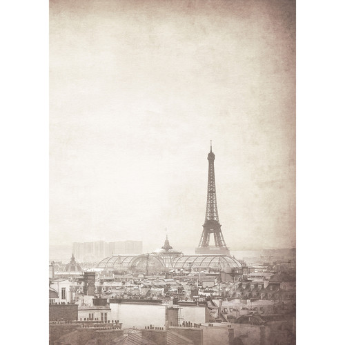 Westcott Parisian Skyline Art Canvas Backdrop with Grommets (5 x 7' Gray)