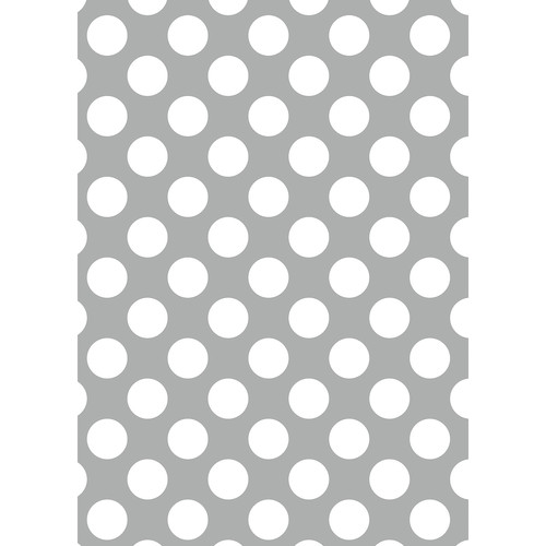 Westcott Large Dots Art Canvas Backdrop with Grommets (5 x 7' Gray)