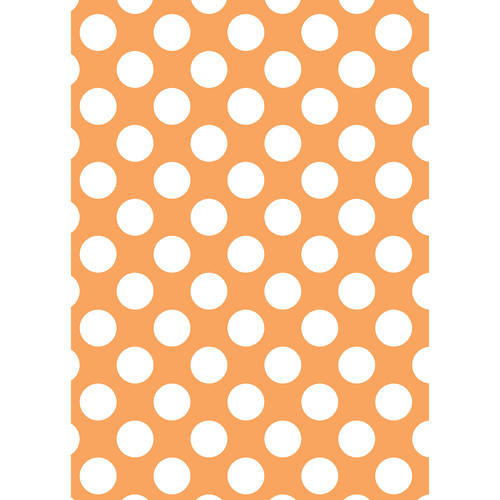 Westcott Large Dots Art Canvas Backdrop with Grommets (5 x 7' Orange)