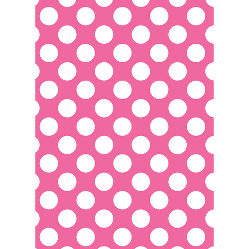 Westcott Large Dots Art Canvas Backdrop with Grommets (5 x 7' Pink)
