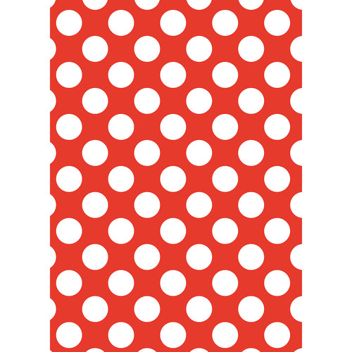 Westcott Large Dots Art Canvas Backdrop with Grommets (5 x 7' Red)