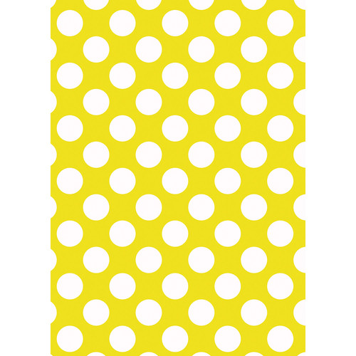 Westcott Large Dots Art Canvas Backdrop with Grommets (5 x 7' Yellow)