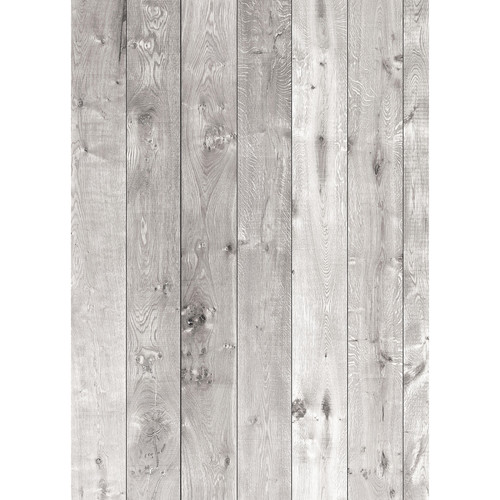 Westcott Wood Planks Art Canvas Backdrop with Grommets (5 x 7' Rich Gray)
