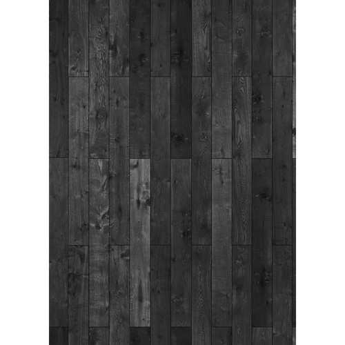 Westcott Western Wood Pattern Matte Vinyl Backdrop with Grommets (5 x 7' Rich Gray)