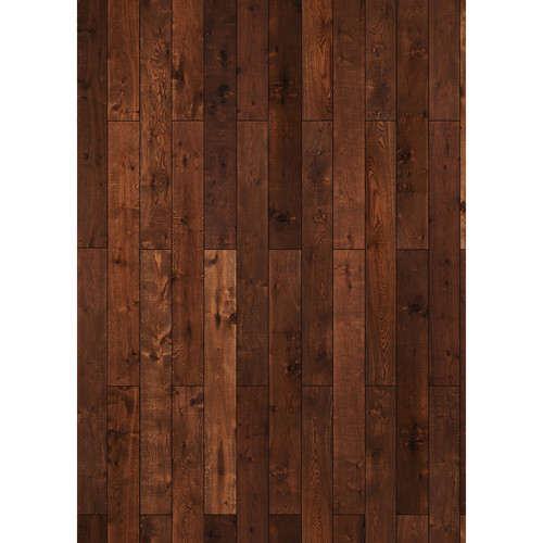 Westcott Western Wood Art Canvas Backdrop with Grommets (5 x 7' Red)