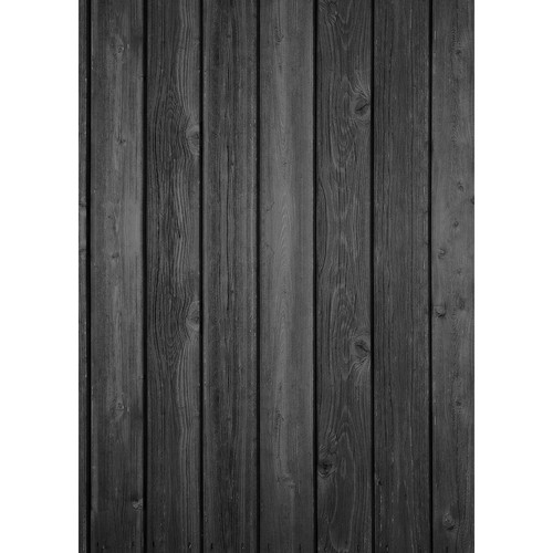 Westcott Vertical Wood Art Canvas Backdrop with Grommets (5 x 7' Rich Gray)