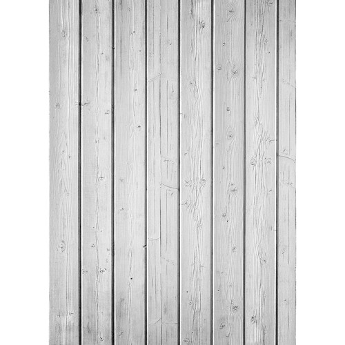 Westcott Narrow Planks Art Canvas Backdrop with Grommets (5 x 7' Light White)