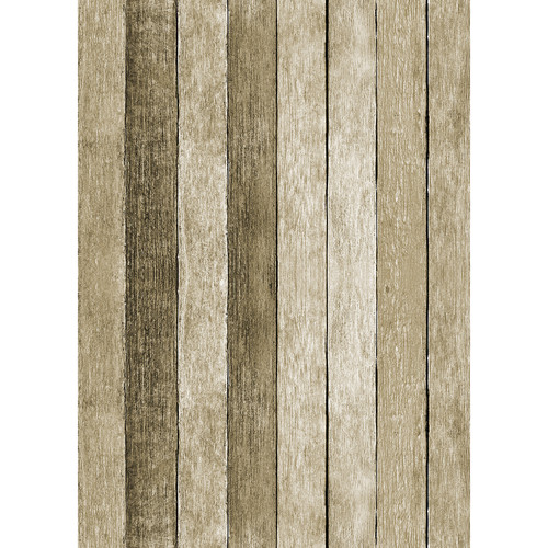 Westcott Rustic Wood Art Canvas Backdrop with Grommets (5 x 7' Brown)