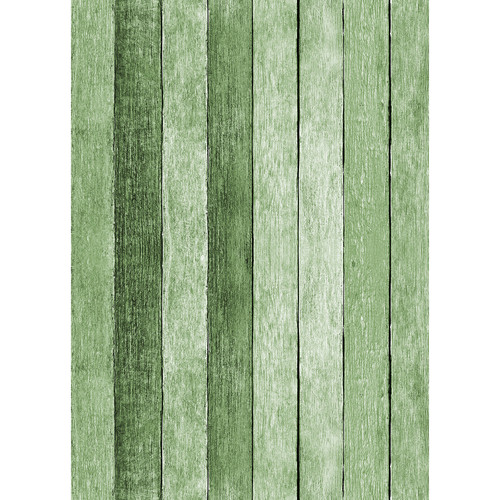 Westcott Rustic Wood Art Canvas Backdrop with Grommets (5 x 7' Green)