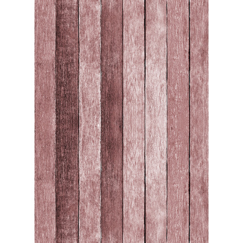 Westcott Rustic Wood Art Canvas Backdrop with Grommets (5 x 7' Red)