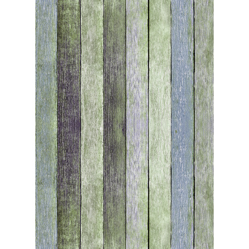Westcott Rustic Wood Art Canvas Backdrop with Grommets (5 x 7' Vintage Green)
