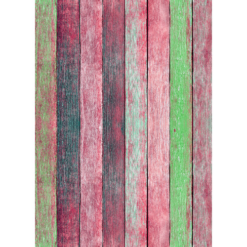 Westcott Rustic Wood Art Canvas Backdrop with Grommets (5 x 7' Bold Red)