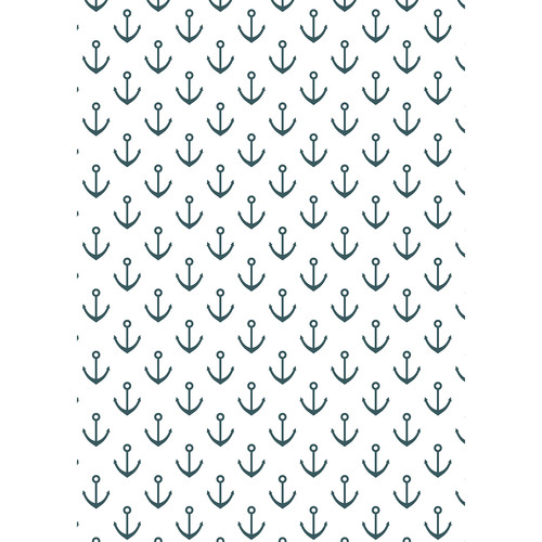Westcott Anchors Pattern Art Canvas Backdrop with Grommets (5 x 7' Turquoise)