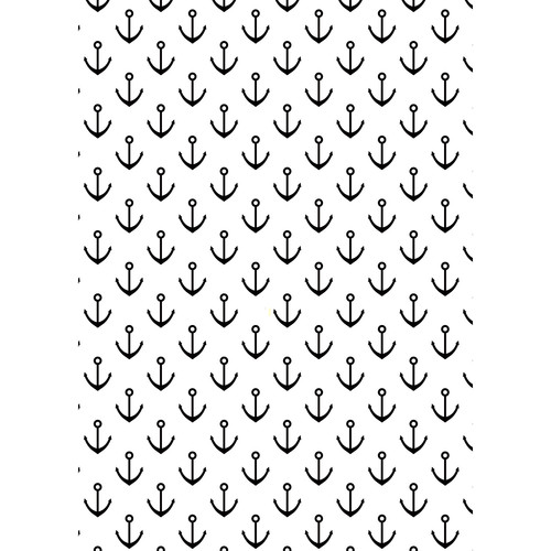 Westcott Anchors Pattern Art Canvas Backdrop with Grommets (5 x 7' Black)