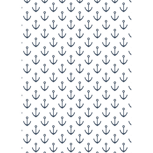 Westcott Anchors Pattern Art Canvas Backdrop with Grommets (5 x 7' Blue)