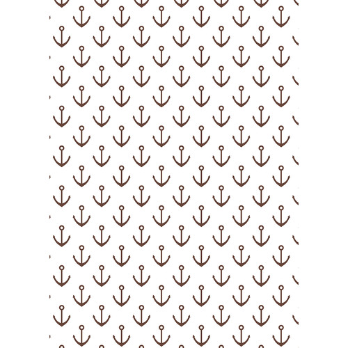 Westcott Anchors Pattern Art Canvas Backdrop with Grommets (5 x 7' Brown)